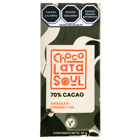 CHOCOLATE OSCURO CON NUEZ TOSTADA Y SAL