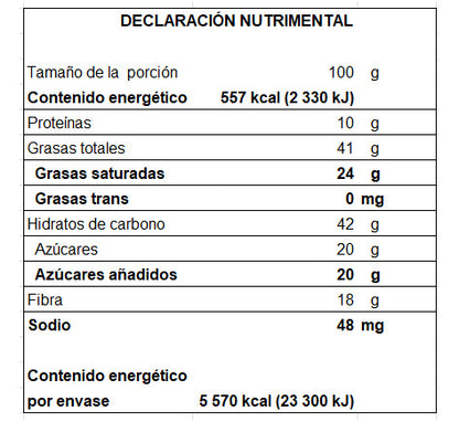 Chocolate Oscuro 80% cacao